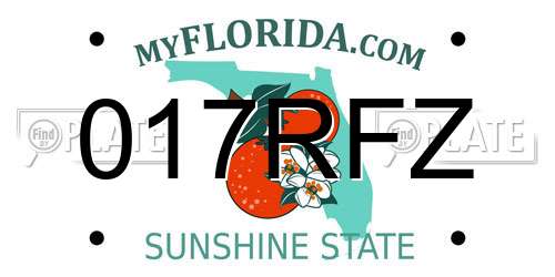 017RFZ Florida License Plate