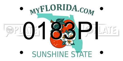 0183PI Florida License Plate