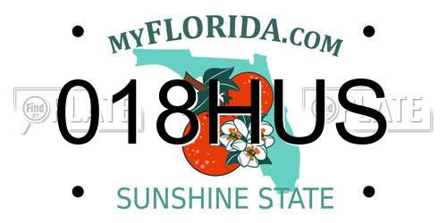 018HUS Florida License Plate