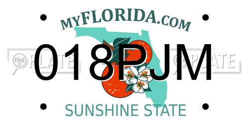 018PJM Florida License Plate