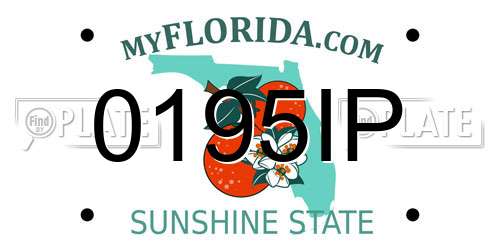 0195IP Florida License Plate