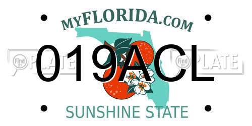 019ACL Florida License Plate