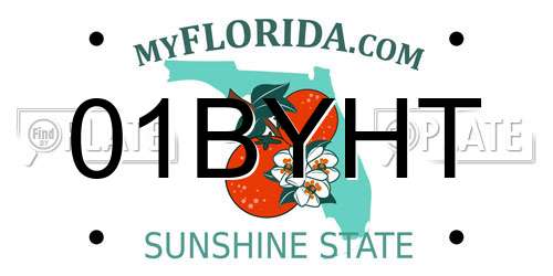 01BYHT Florida License Plate