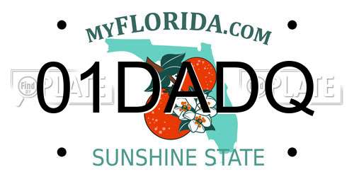 01DADQ Florida License Plate