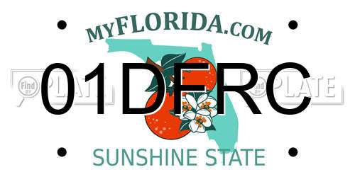 01DFRC Florida License Plate