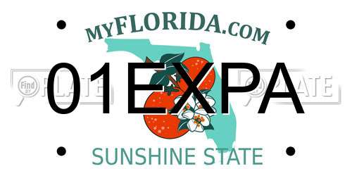 01EXPA Florida License Plate
