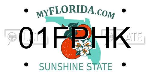01FPHK Florida License Plate