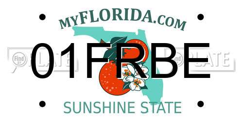 01FRBE Florida License Plate