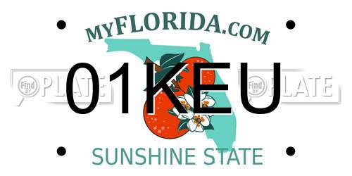 01KEU Florida License Plate