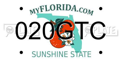 020GTC Florida License Plate