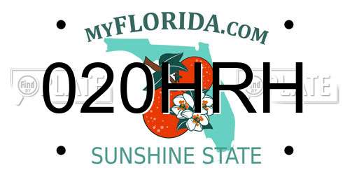 020HRH Florida License Plate