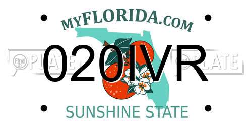 020IVR Florida License Plate