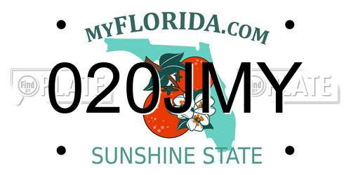 020JMY Florida License Plate
