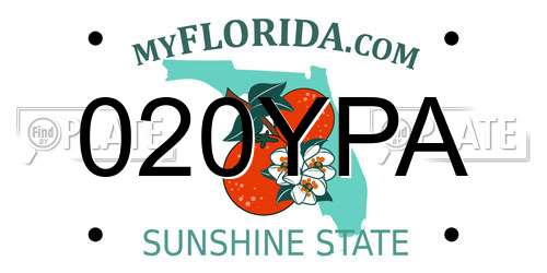 020YPA Florida License Plate