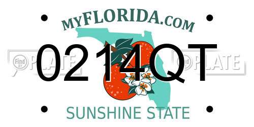 0214QT Florida License Plate