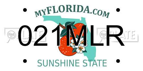 021MLR Florida License Plate