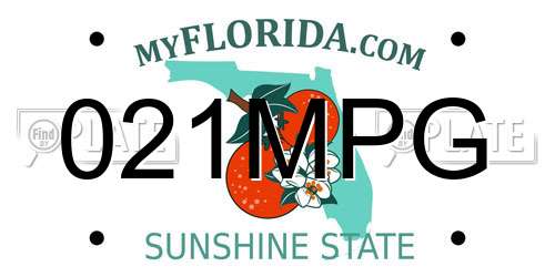 021MPG Florida License Plate