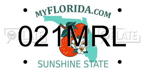 021MRL Florida License Plate
