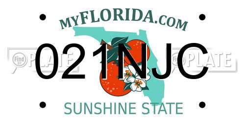 021NJC Florida License Plate