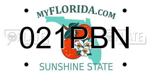 021PBN Florida License Plate