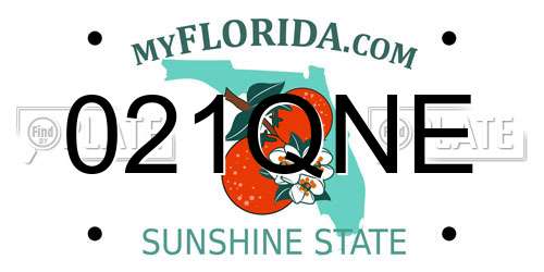 021QNE Florida License Plate