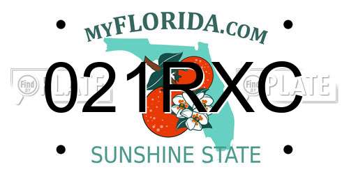 021RXC Florida License Plate