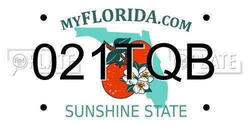 021TQB Florida License Plate