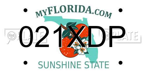 021XDP Florida License Plate