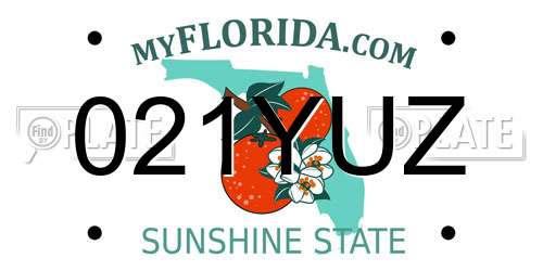 021YUZ Florida License Plate