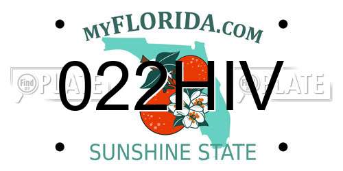 022HIV Florida License Plate