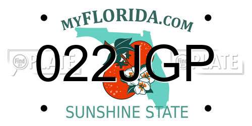 022JGP Florida License Plate