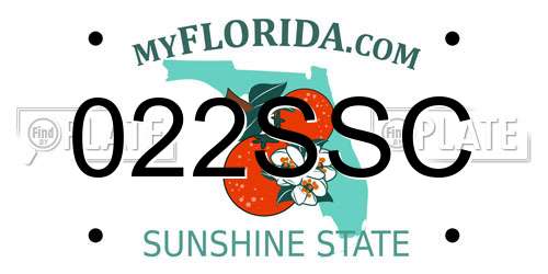022SSC Florida License Plate