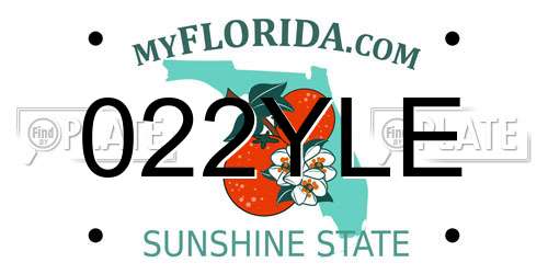 022YLE Florida License Plate