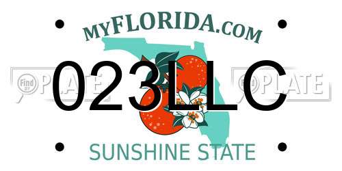 023LLC Florida License Plate