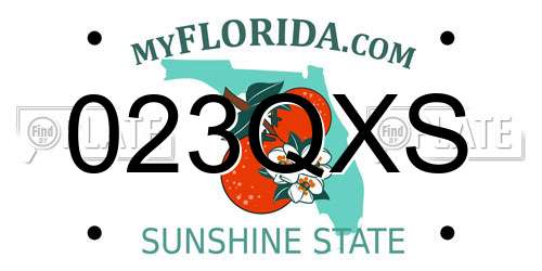023QXS Florida License Plate