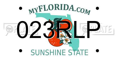 023RLP Florida License Plate
