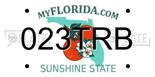 023TRB Florida License Plate