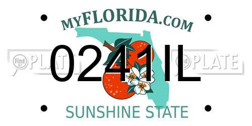 0241IL Florida License Plate
