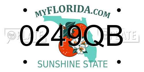 0249QB Florida License Plate
