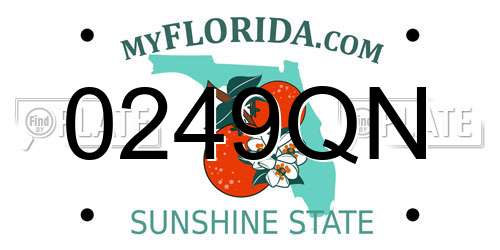 0249QN Florida License Plate