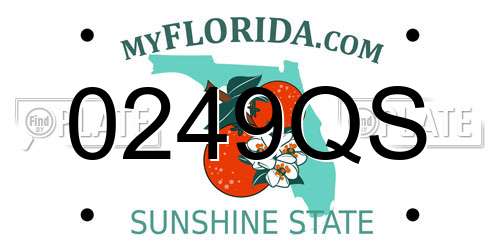 0249QS Florida License Plate