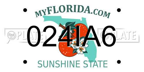 024IA6 Florida License Plate