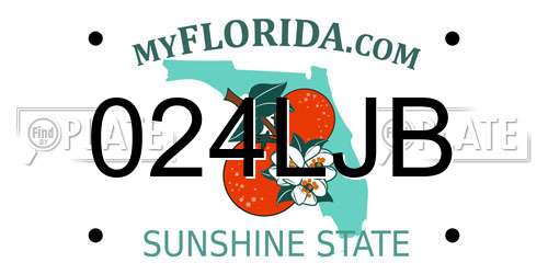 024LJB Florida License Plate