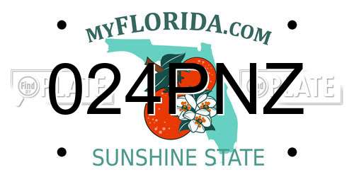 024PNZ Florida License Plate