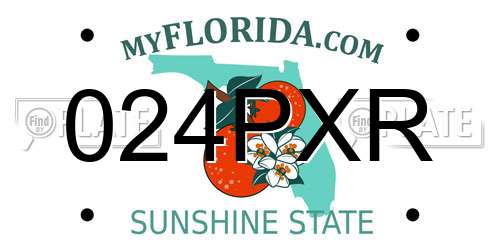 024PXR Florida License Plate