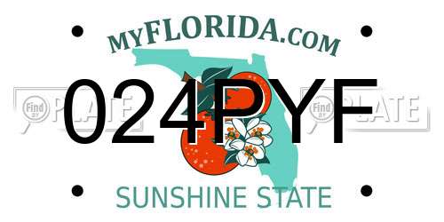 024PYF Florida License Plate