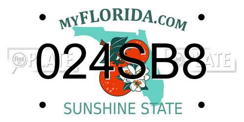 024SB8 Florida License Plate