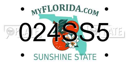 024SS5 Florida License Plate