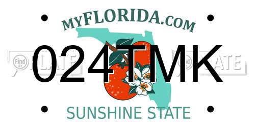 024TMK Florida License Plate