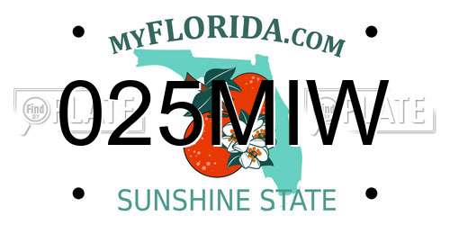 025MIW Florida License Plate